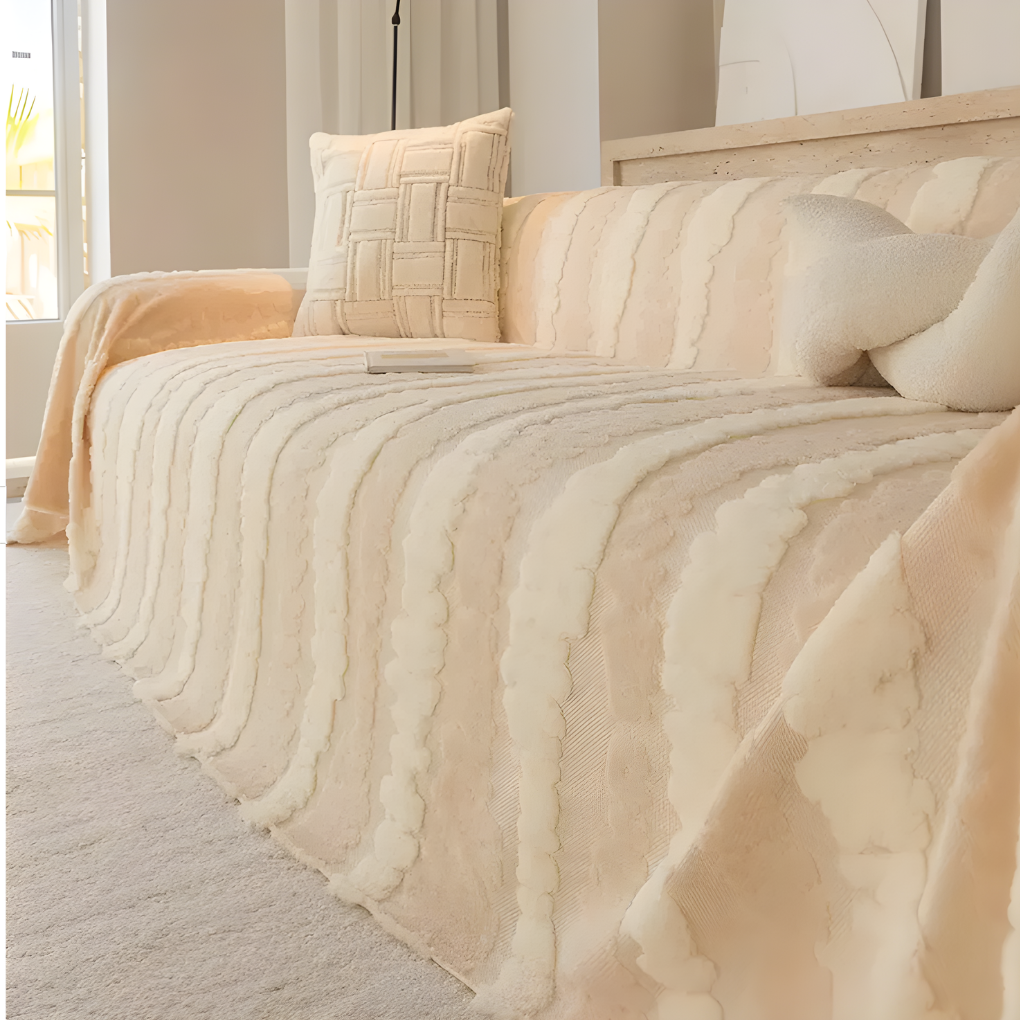 Plush Sofa Blanket Cover Multifunctional