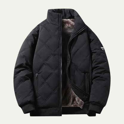 Men's Thermal Quilted Jacket Diamond Pattern - Vonnera