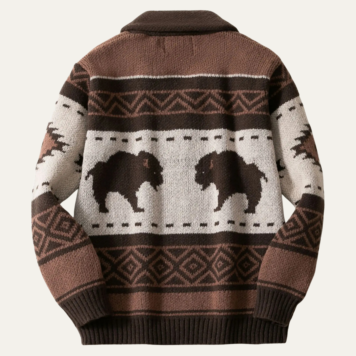 St Andrews Men's Buffalo Print Cardigan