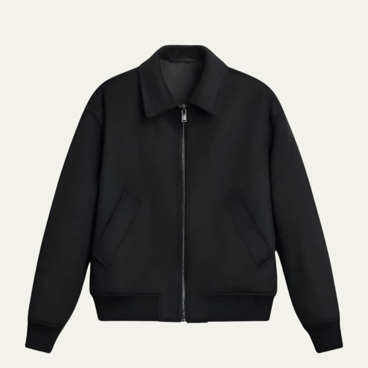 Men's Wool Polo Collar Jacket - Vonnera