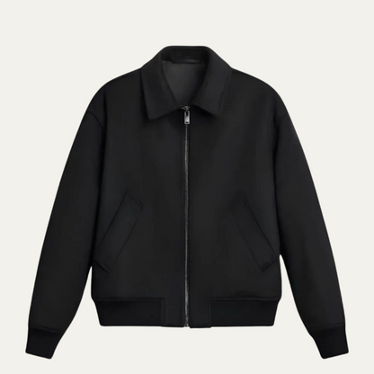 Men's Wool Polo Collar Jacket - Vonnera