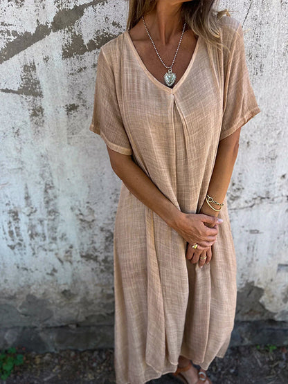 Garnet | Women's Flowy Draped Maxi Dress Cocktail