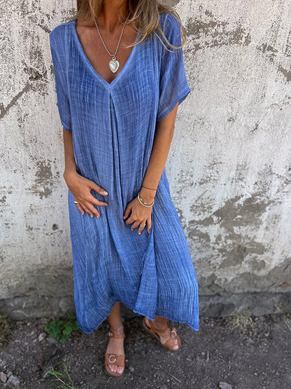 Women's Maxi Dress Flowy Draped Garnet Cocktail