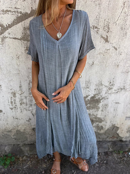 Women's Maxi Dress Flowy Draped Garnet Cocktail