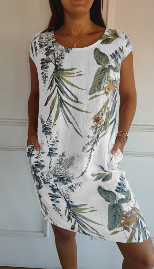 Women's Botanical Print Dress - Vonnera
