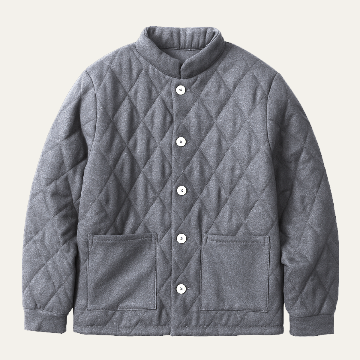 Men's Quilted Padded Jacket Vintage Stand Collar - Vonnera
