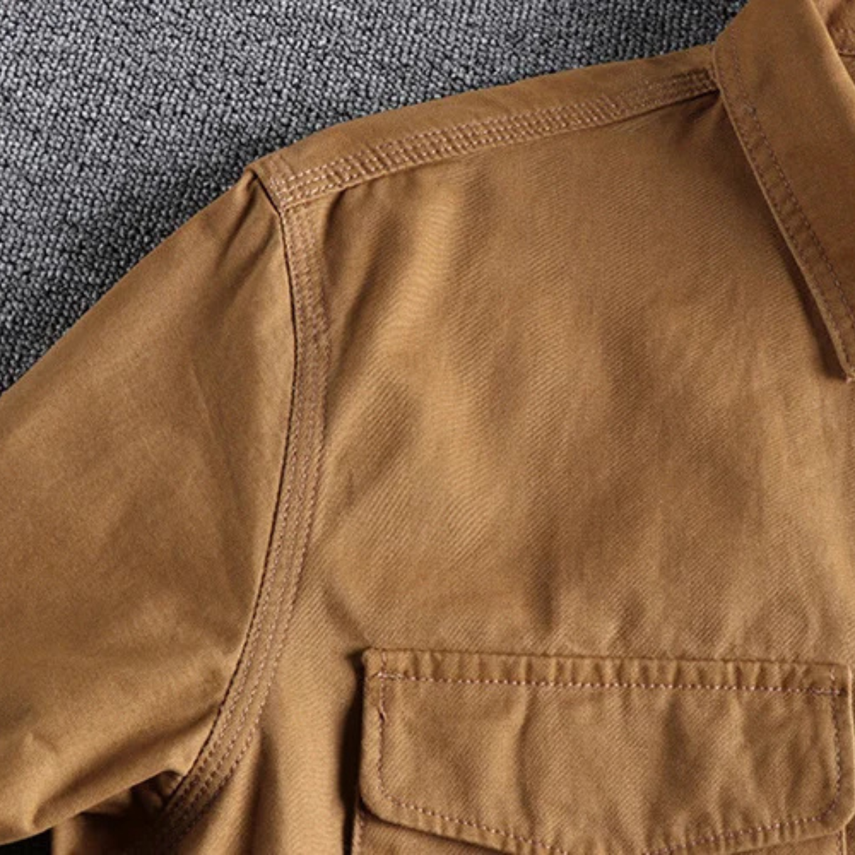 Men's Canvas Cargo Shirt Jacket