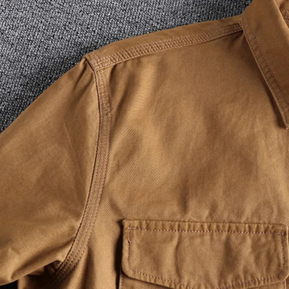 Men's Canvas Cargo Shirt Jacket