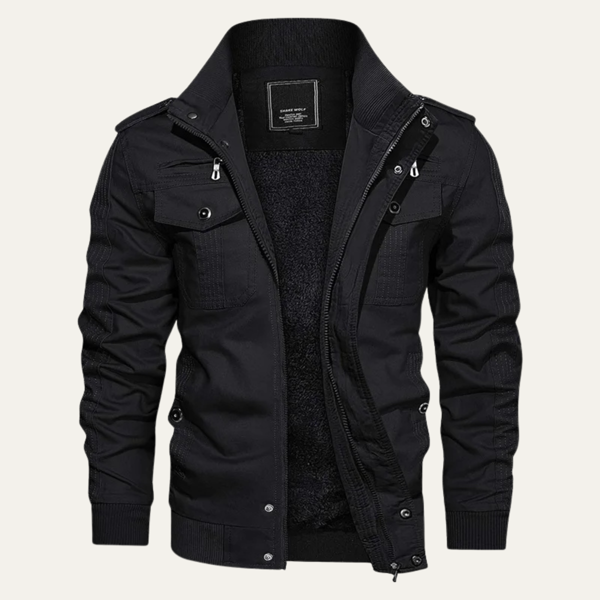 Macerata Men's Thermal Fleece Lined Military Jacket