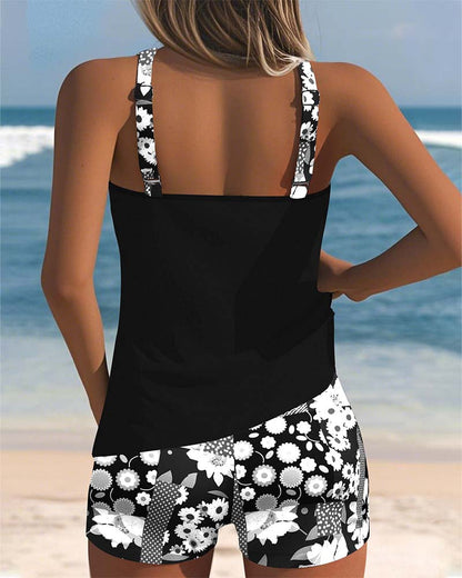 Women's Two Piece Swimsuit Floral Print Comfortable Fit