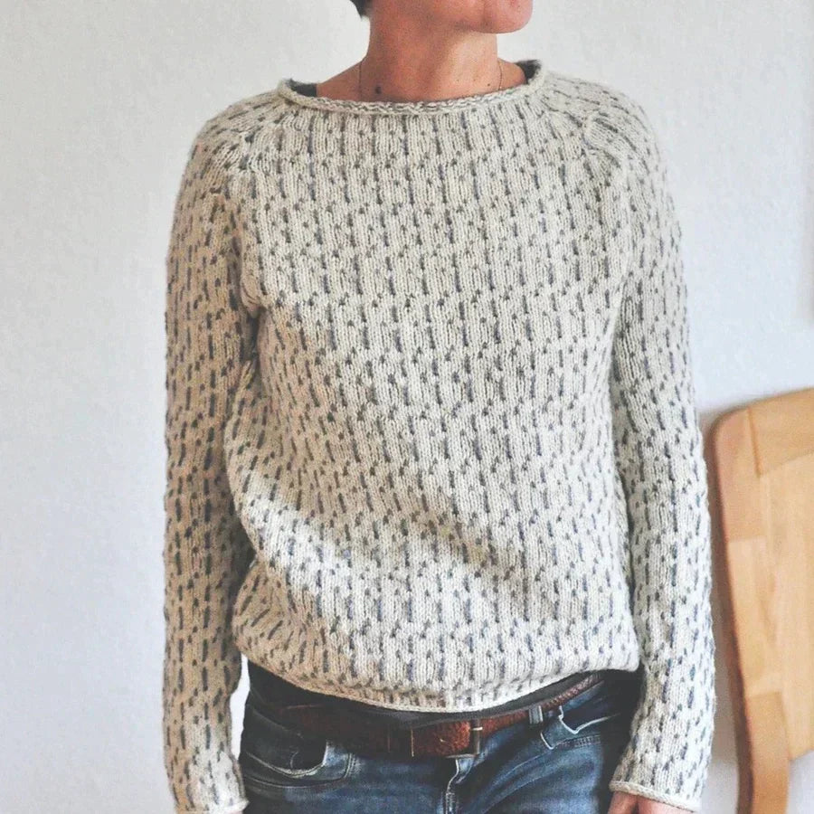 Women's Round Neck Sweater Cozy Knit Pullover
