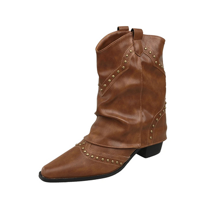 Women's Studded Slouchy Ankle Boots