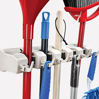 Wall Mount Tool Holder Broom Organizer