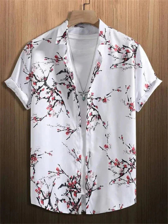 Men's Hawaiian Shirt 3D Floral Print Vibrant