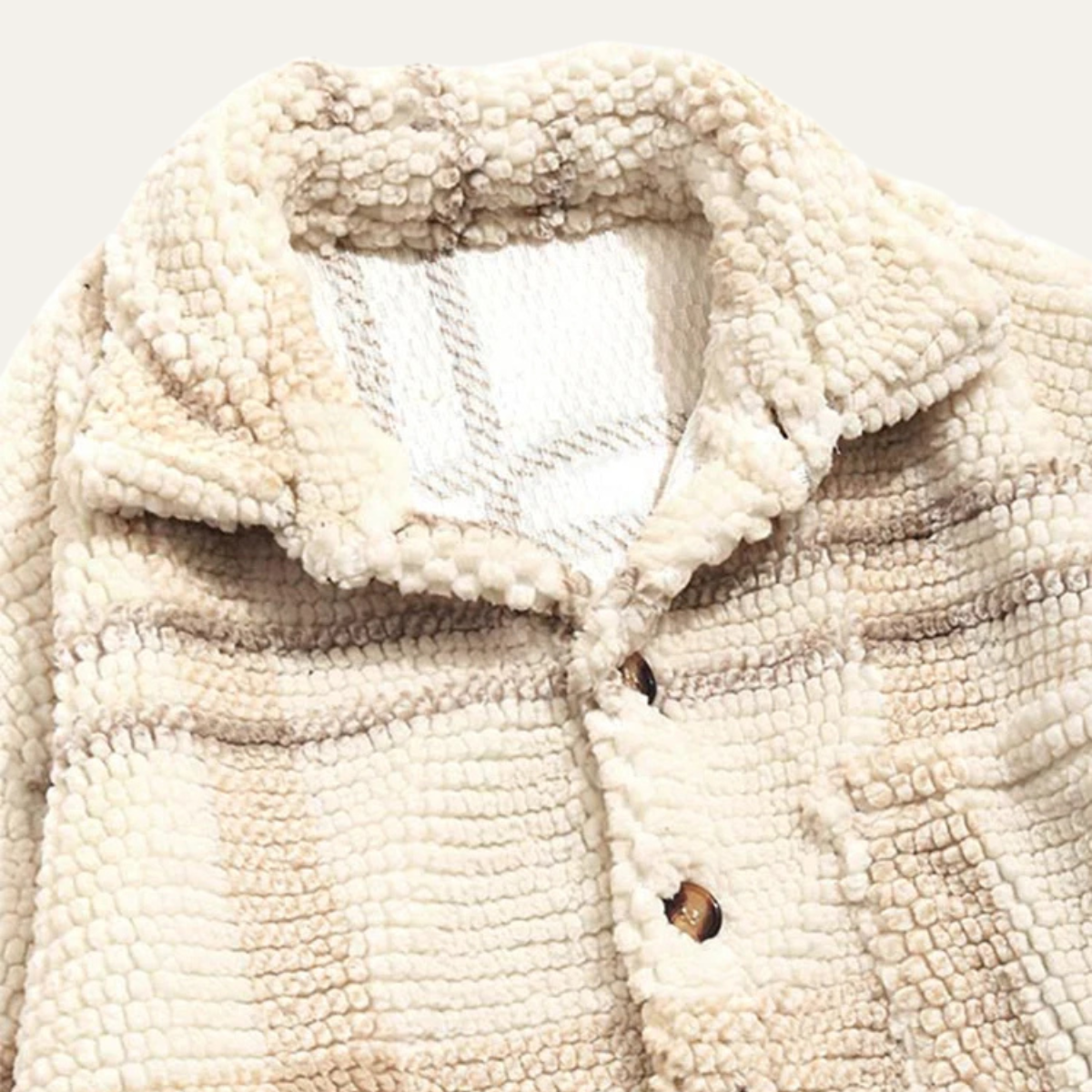 Men's Plaid Fleece Shirt Jacket