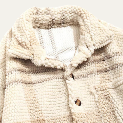 Men's Plaid Fleece Shirt Jacket
