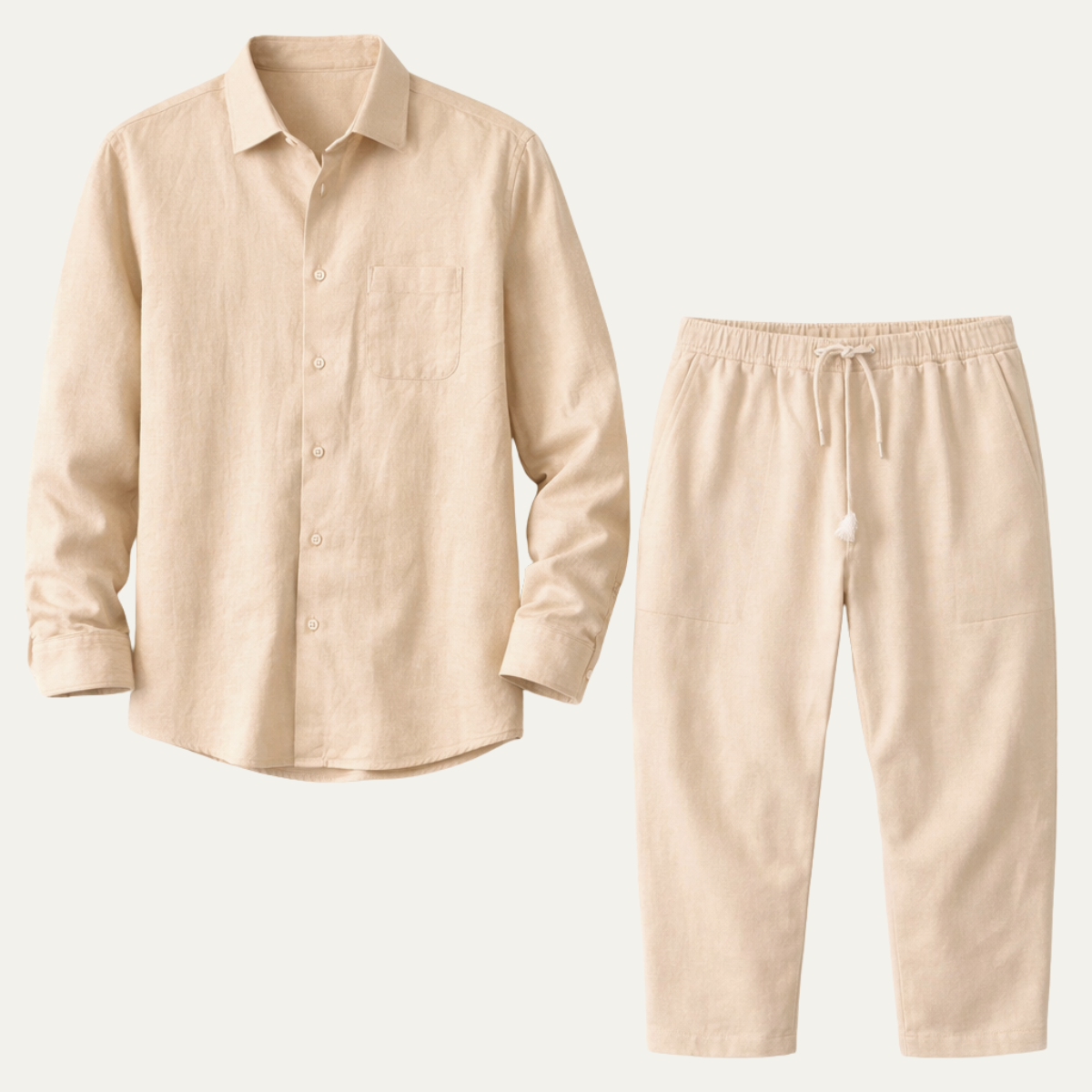 Men's Casual Breathable Summer Shirt Pants Set - Vonnera