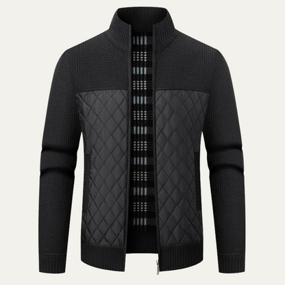 Men's Padded Zip Jacket Warm Green - Vonnera