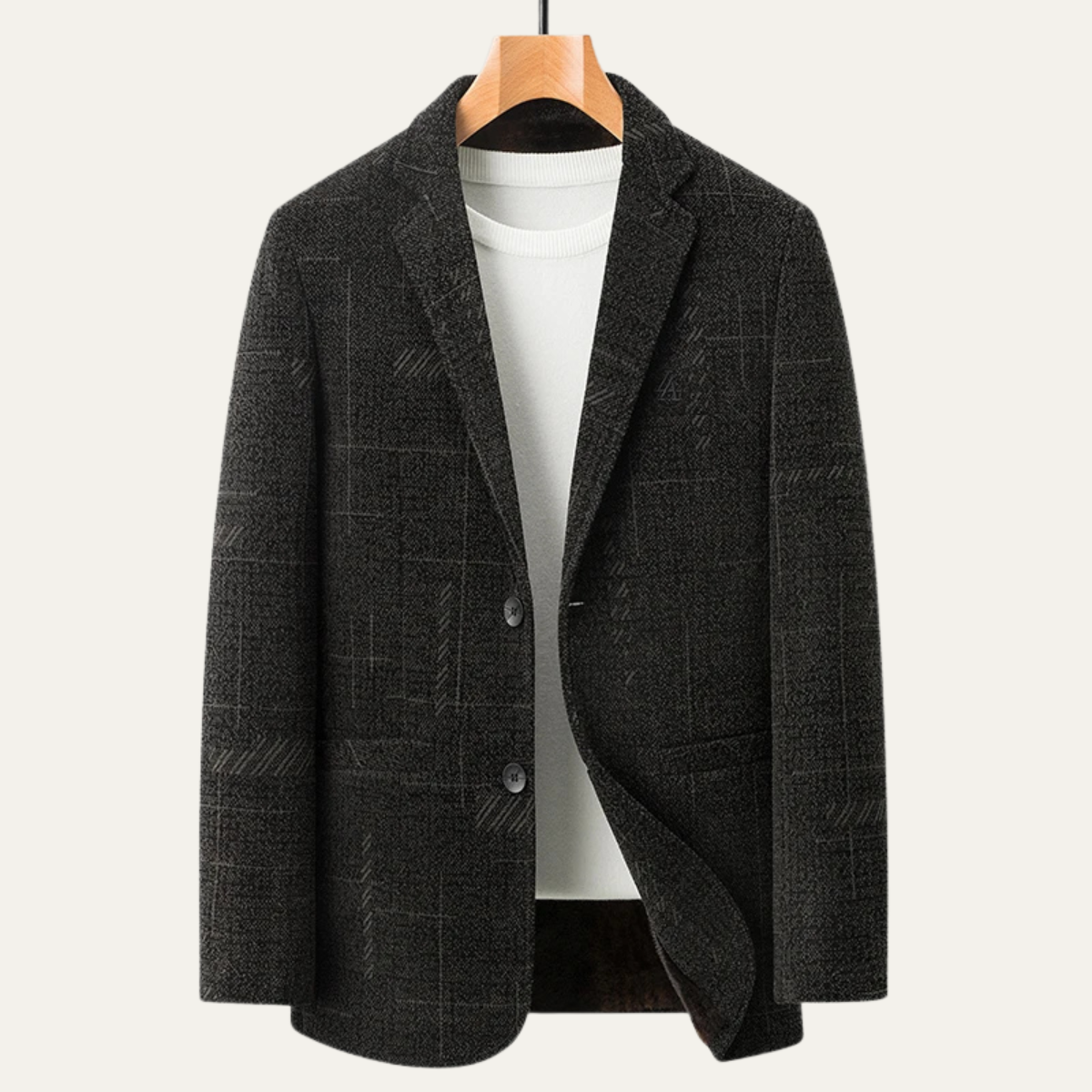 Men's Slim Fit Checked Work Jacket