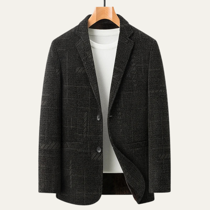 Men's Slim Fit Checked Work Jacket