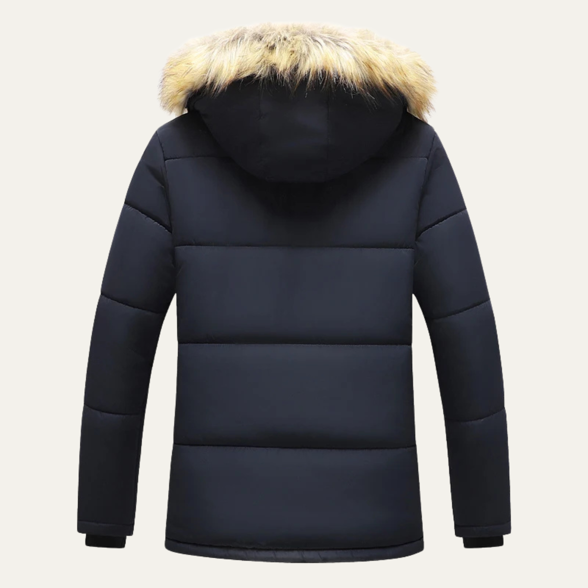 Men's Winter Parka Jacket Fur Collar Warm Hooded