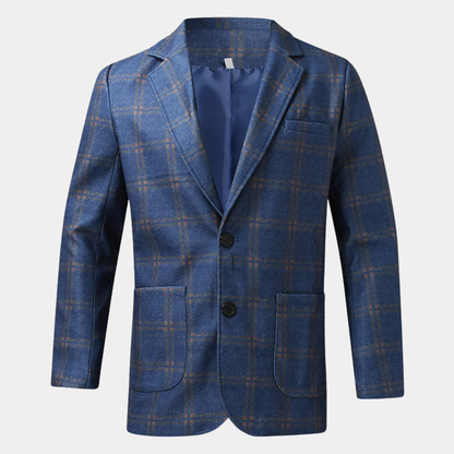 Men's Plaid Blazer Classic Fit Suit Jacket - Vonnera