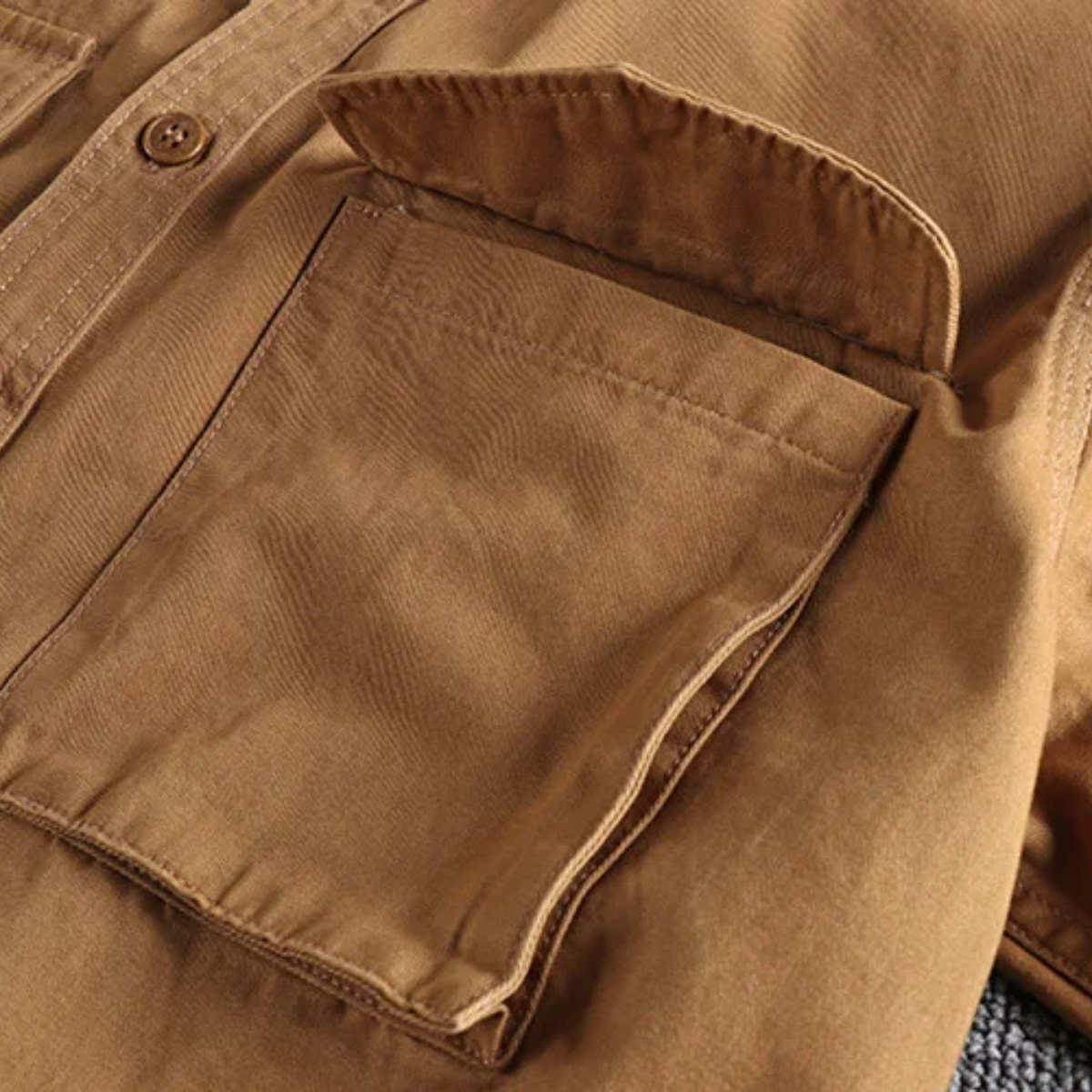Men's Canvas Cargo Shirt Jacket
