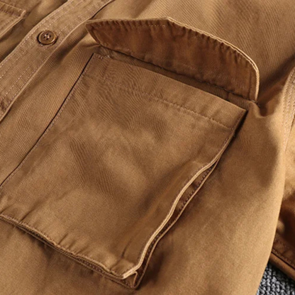 Men's Canvas Cargo Shirt Jacket
