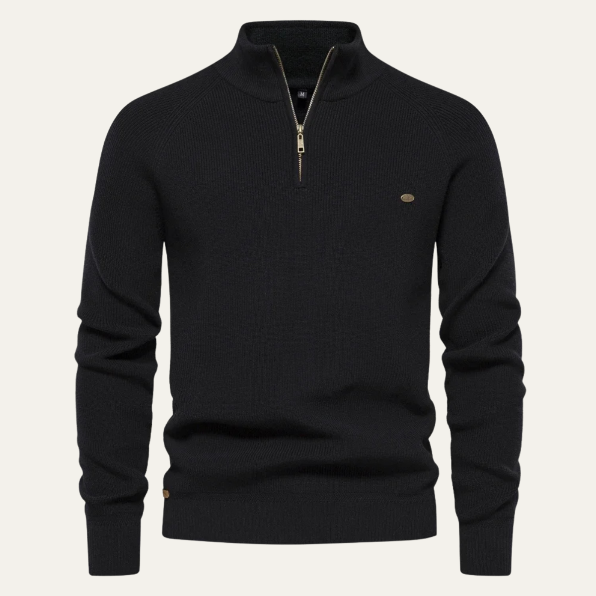 Men's Casual Mock Neck Knit Sweater Button Collar - Vonnera