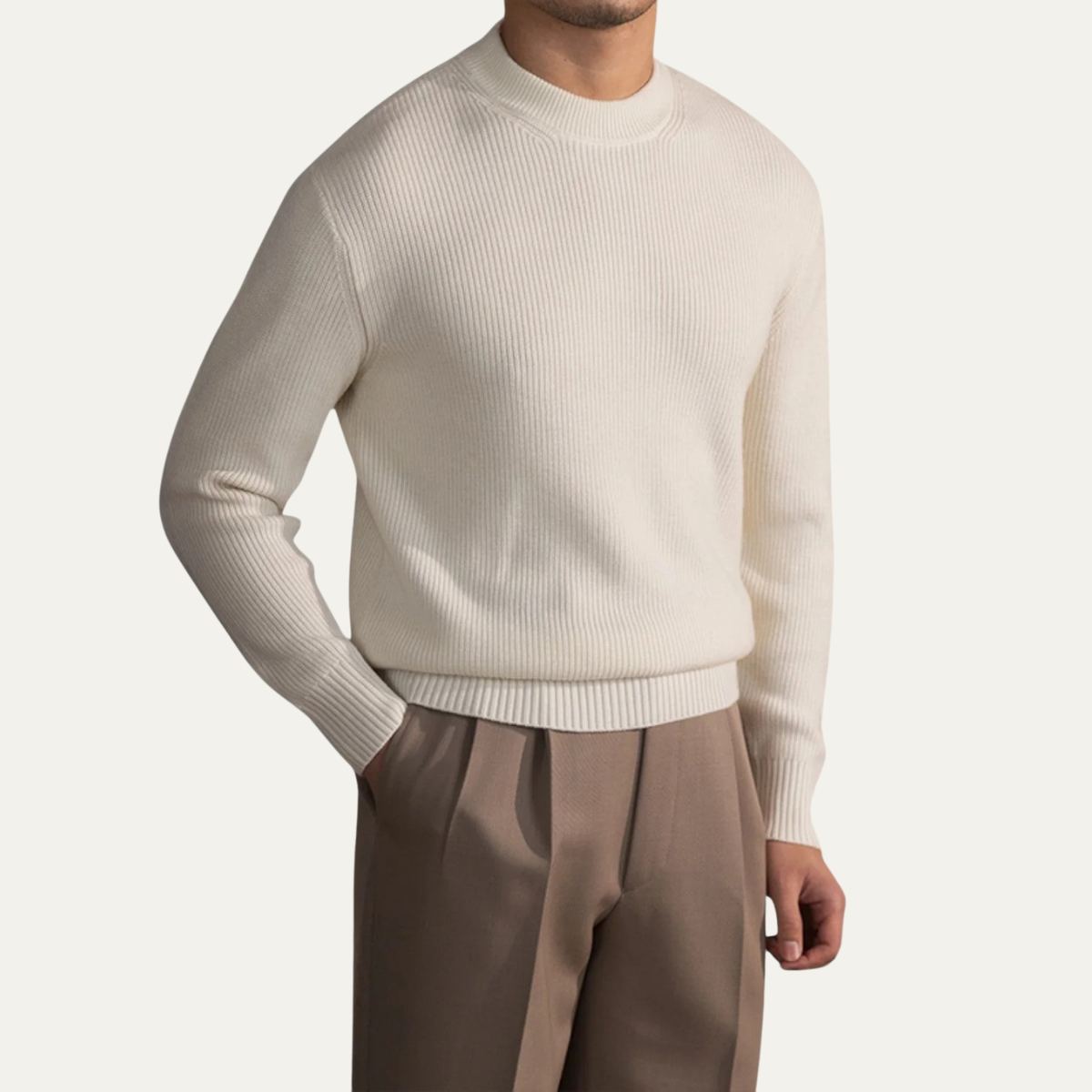 Mens Wool Crew Neck Sweater