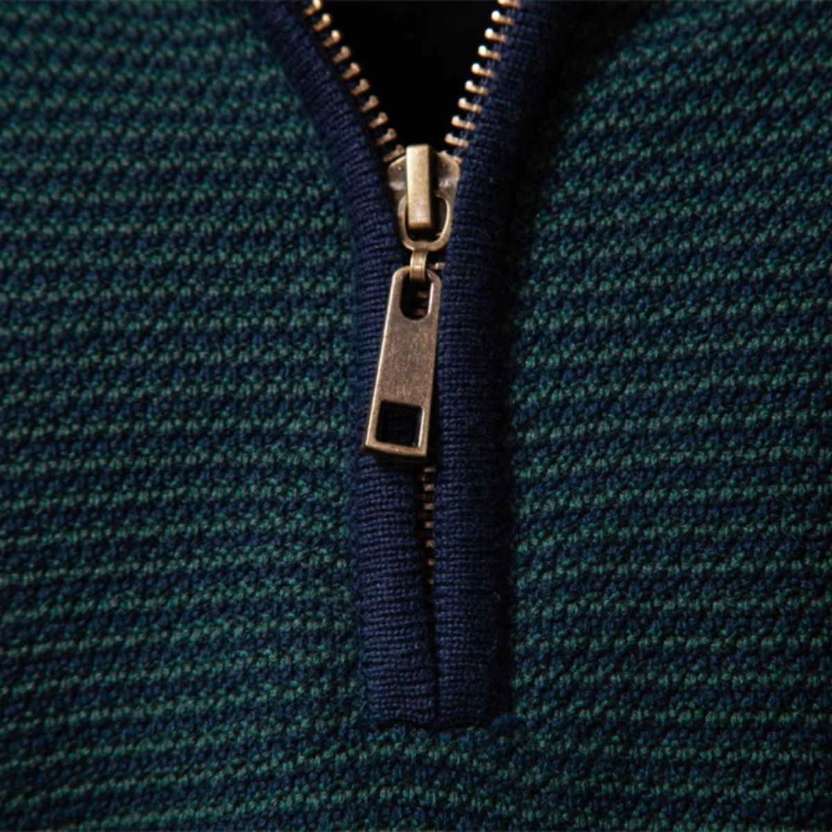 Men's Half Zip Knit Sweater Winter Wool
