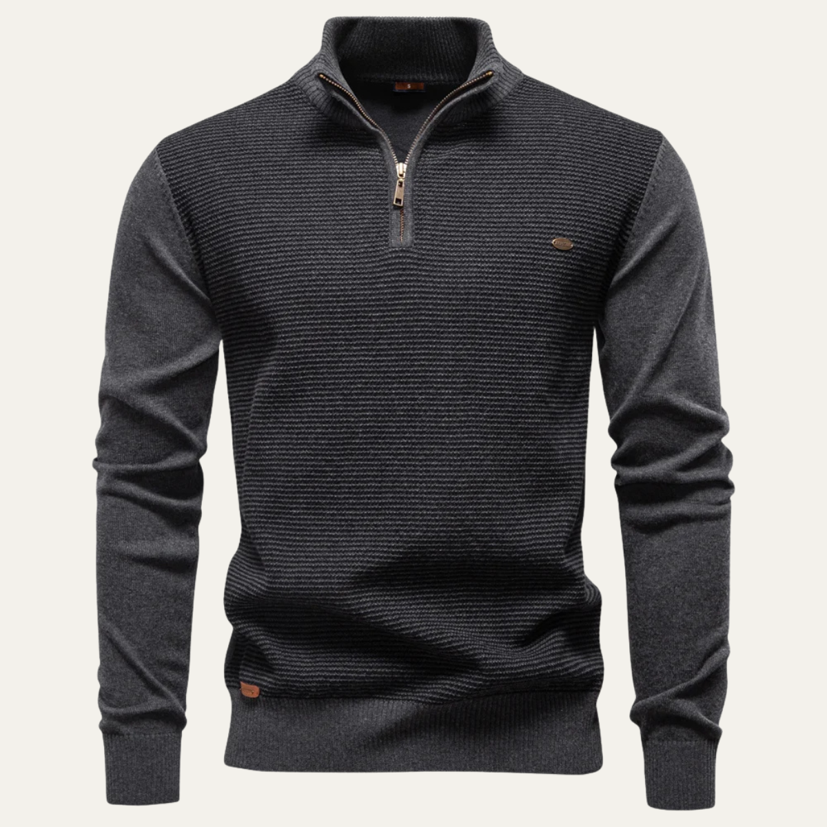 Men's Half Zip Knit Sweater Winter Wool