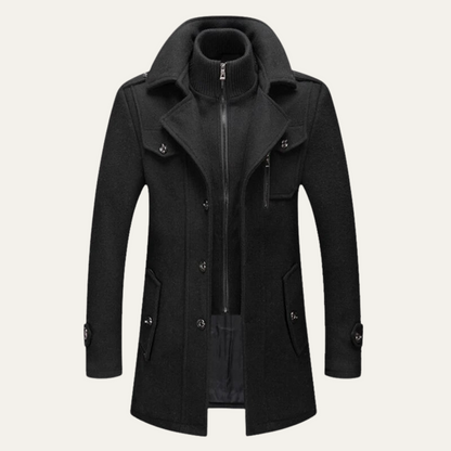 Men's Smart Trench Coat Stand Collar Waterproof