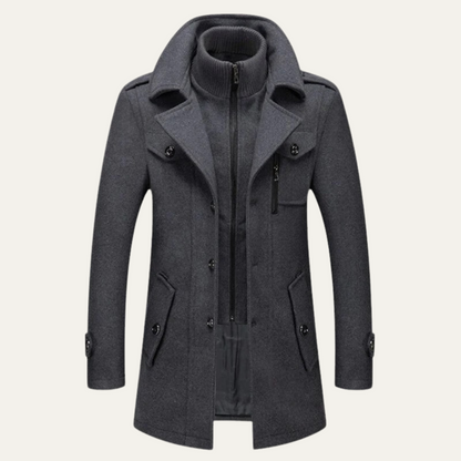 Men's Smart Trench Coat Stand Collar Waterproof - Vonnera