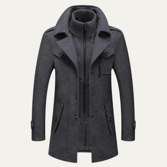 Men's Smart Trench Coat Stand Collar Waterproof - Vonnera