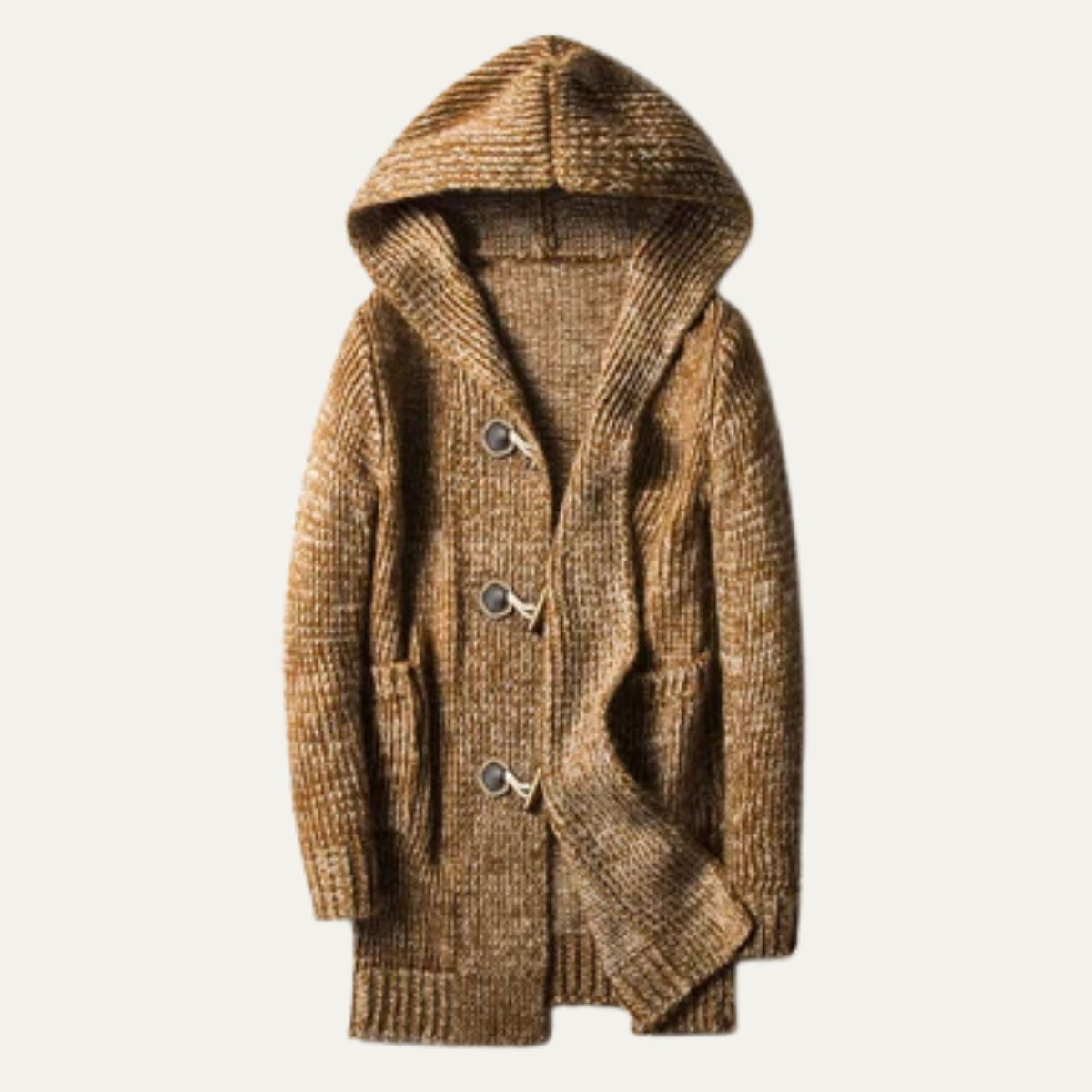 Men's Thick Knitted Hooded Sweater Warm Casual - Vonnera
