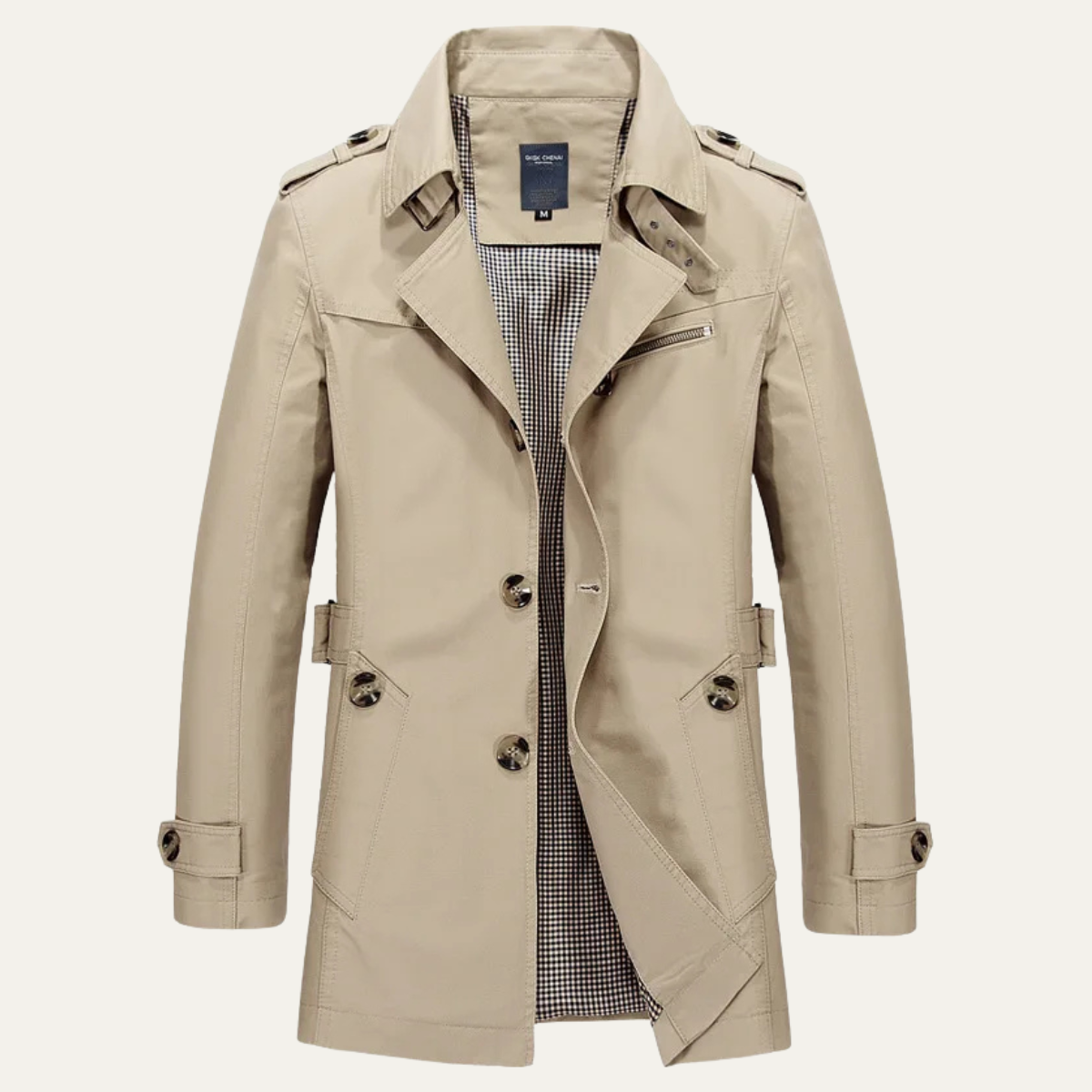 Men's Double Breasted Waterproof Trench Coat - Vonnera