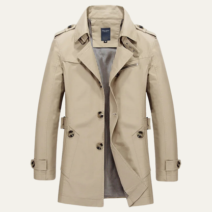 Men's Double Breasted Waterproof Trench Coat - Vonnera