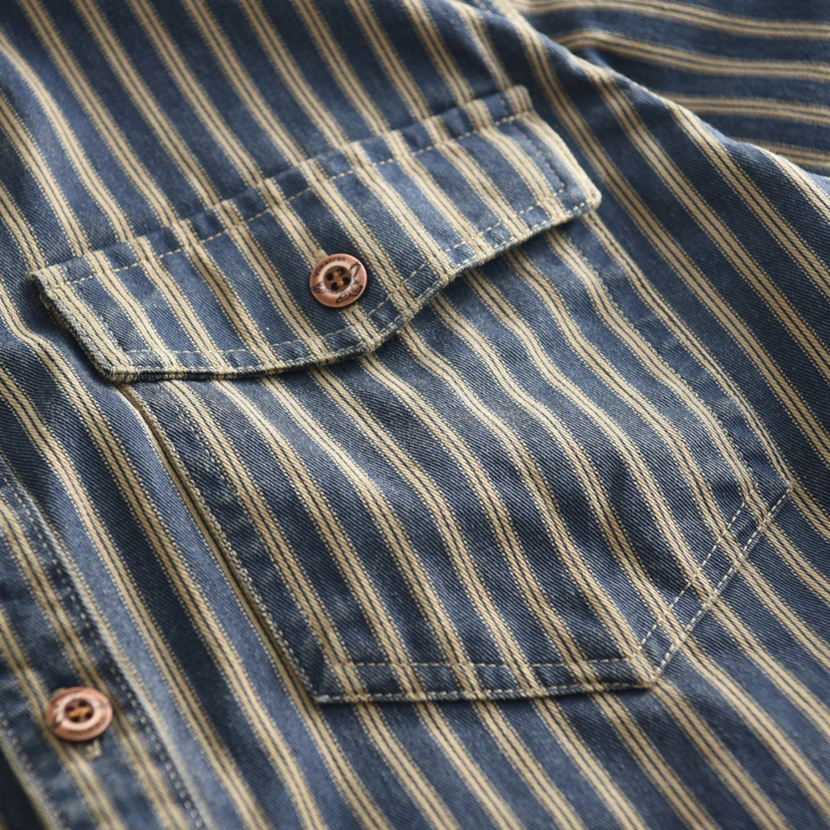 Men's Striped Button Down Shirt Cotton Casual Classic