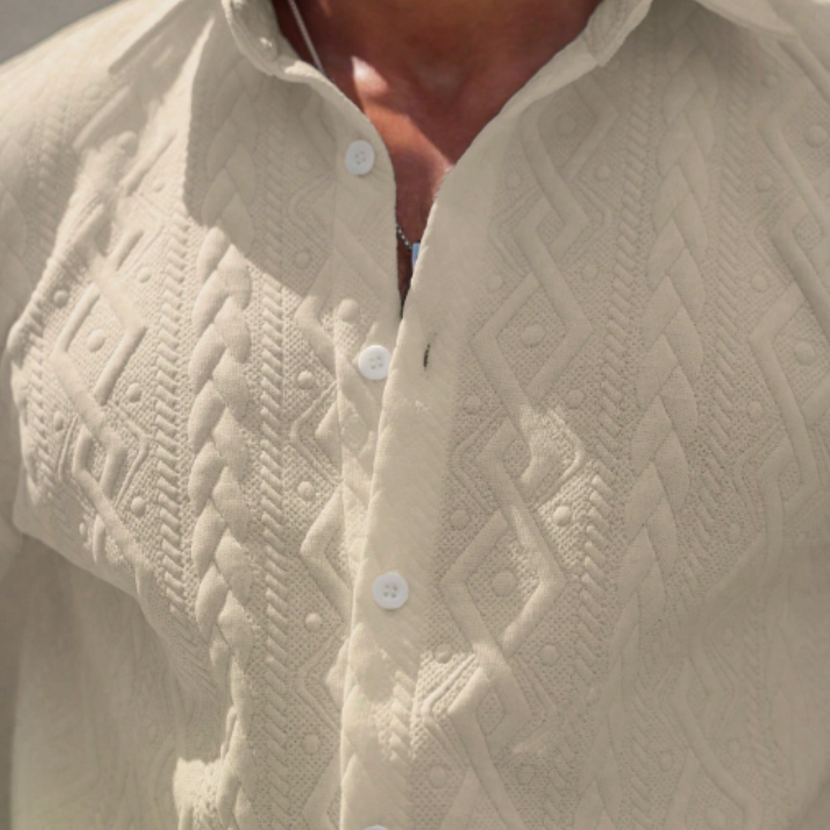 Mens Textured Summer Shirt And Shorts Set