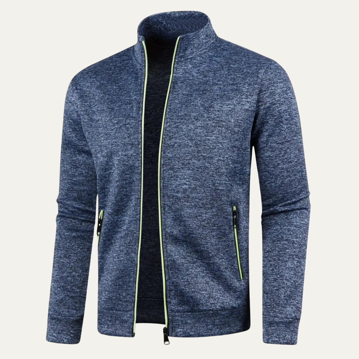 Men's Classic Knit Zip Up Jacket - Vonnera