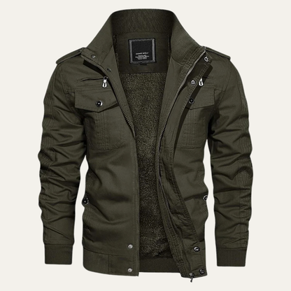 Macerata Men's Thermal Fleece Lined Military Jacket - Vonnera