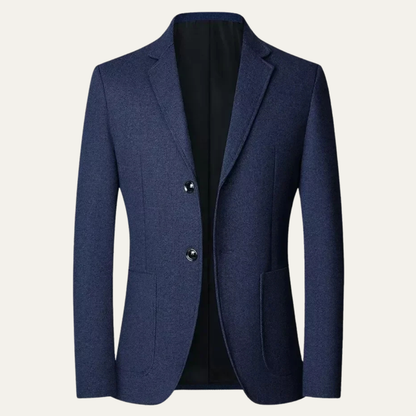 Men's Single Breasted Blazer Smart Casual Navy Blue