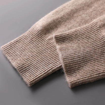 Men's Wool Quarter Zip Sweater Soft Knit
