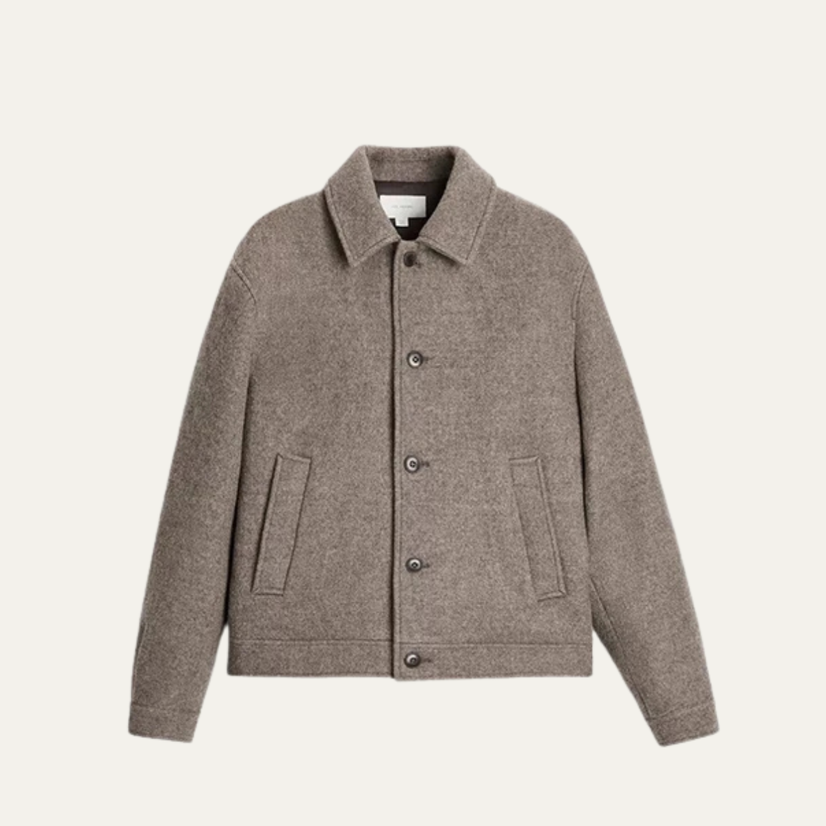 Men's Wool Winter Jacket Taupe - Vonnera