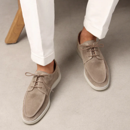 Men's Suede Slip On Loafers Classic Brown