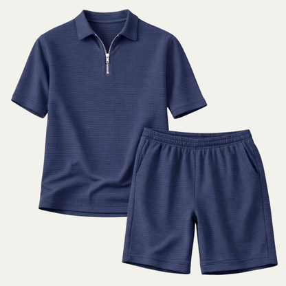 Men's Summer Polo Shirt And Shorts Set - Vonnera