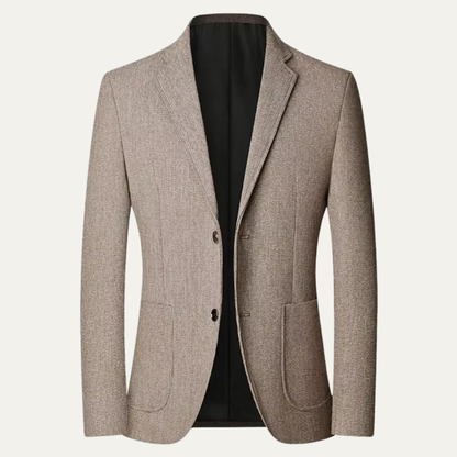 Men's Single Breasted Blazer Smart Casual Navy Blue - Vonnera