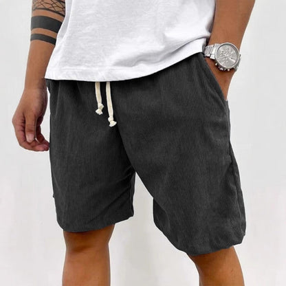 Men's Striped Shorts Drawstring Waist