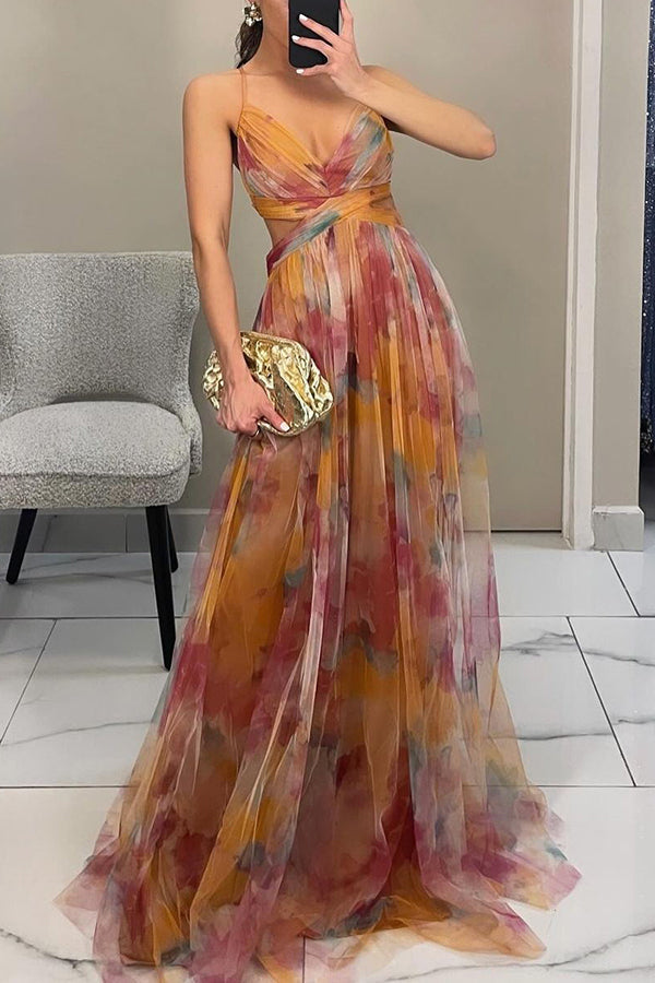 Women's Floral Maxi Dress Elegant
